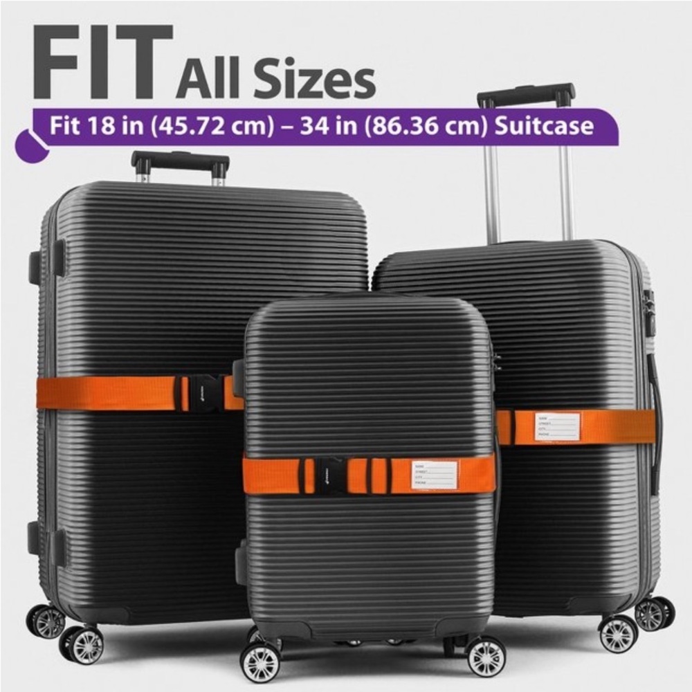 Luggage Straps Bundle of 6pcs Orange - Picture 4 of 8